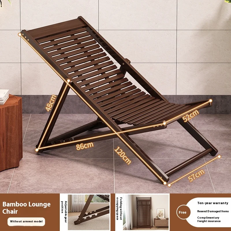 الجملة الحديثة نمط كرسي قابل للطي كرسي للتخييم في الهواء الطلق الشاطئ المنزل المسنين شرفة مكتب قيلولة مصنوعة من الخيزران #6