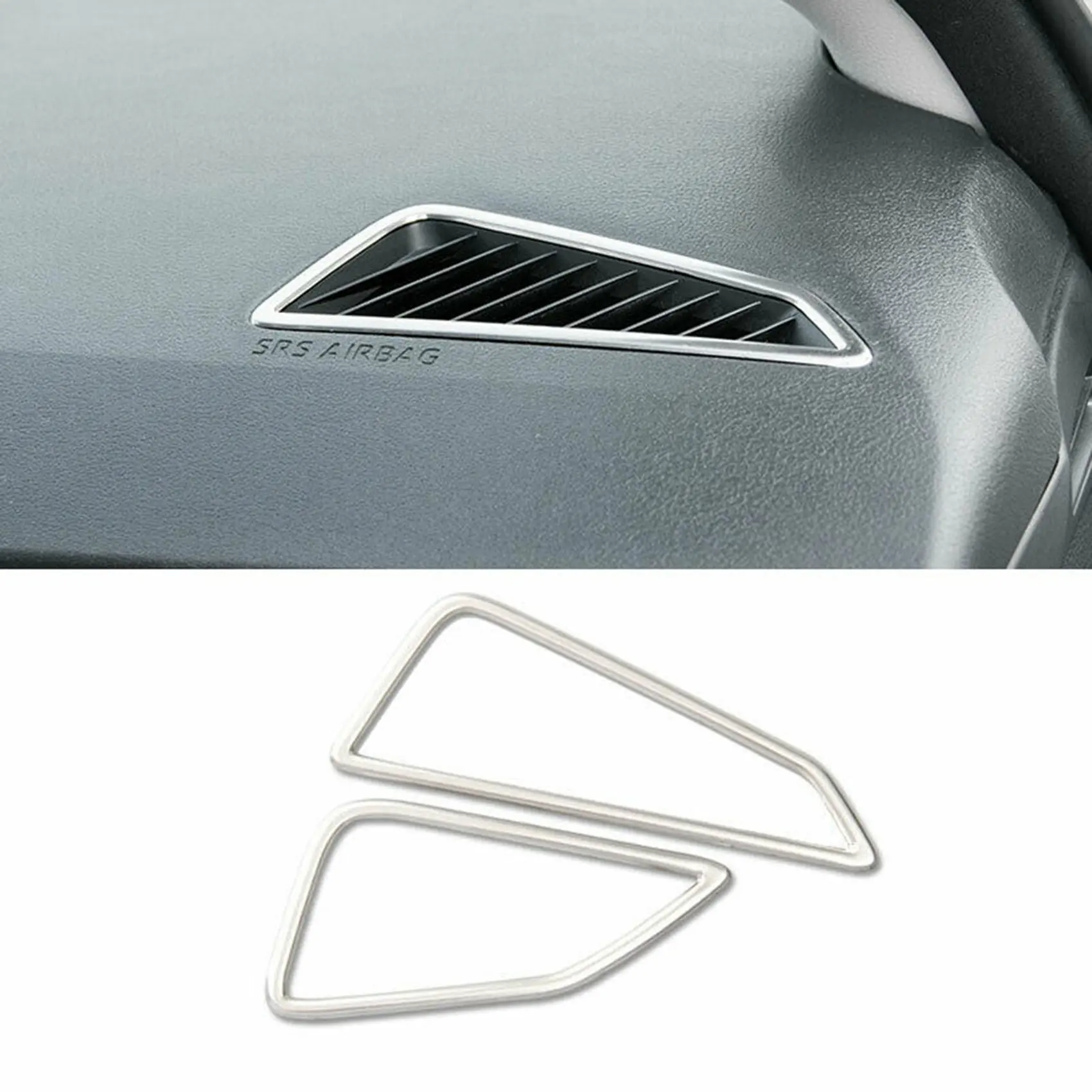 For 2019-2021 Toyota Corolla Silver Titanium Console L&R Air Outlet Vent Trim Front Upper Air Vent Trim