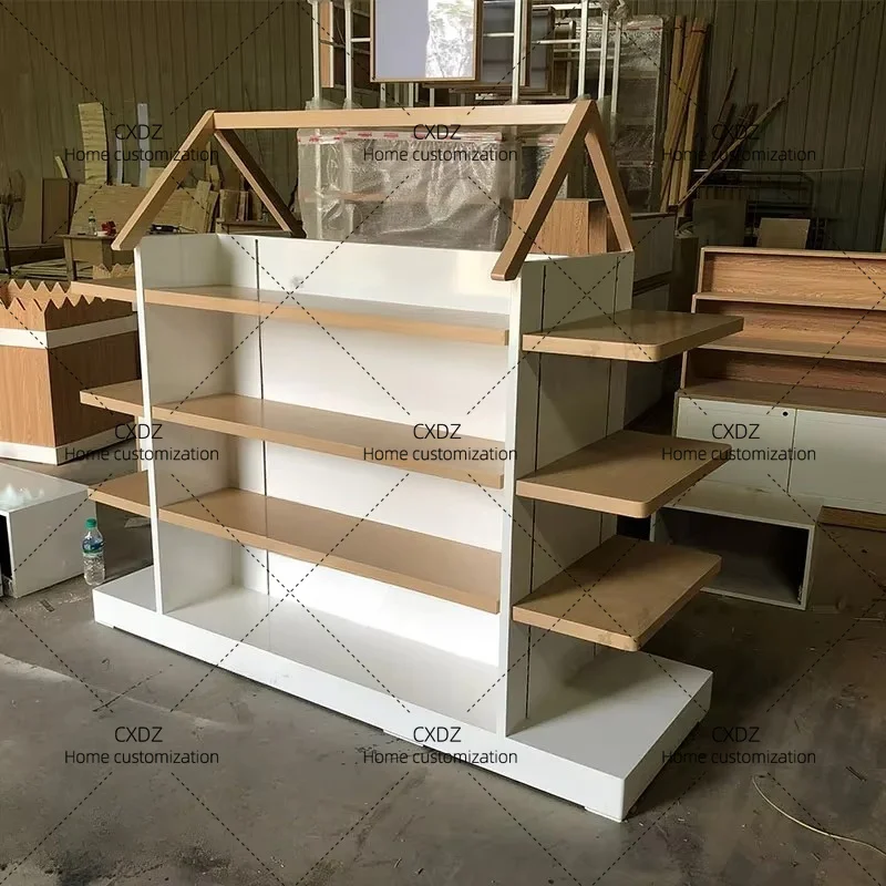 XXNakajima Display Cabinet Maternal And Infant Store Paint Shelf Round Island Cabinet Double-sided Nakajima Display Cabinet