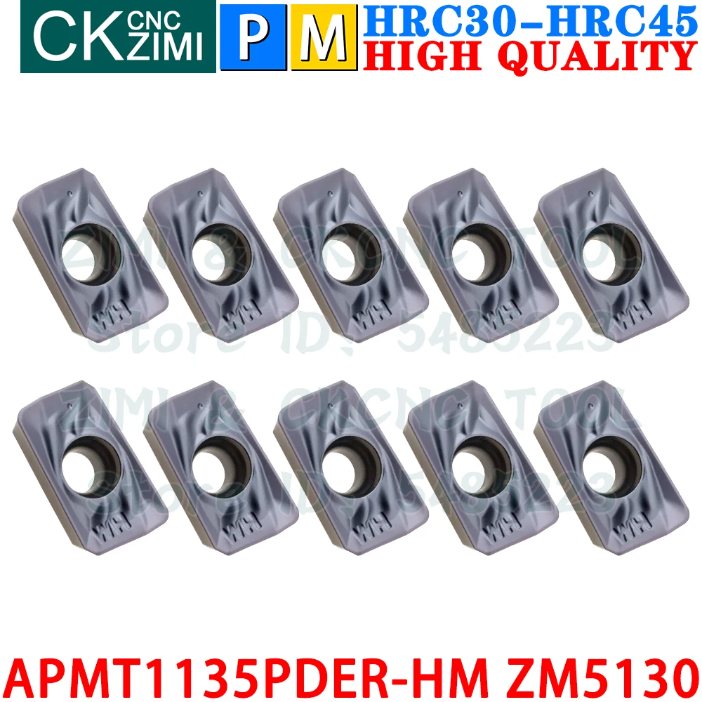 APMT1135PDER-HM ZM5130 APMT 1135 PDER Carbide Inserts Shoulder Milling Inserts Tools CNC Indexable Milling Cutter Cutting Tools