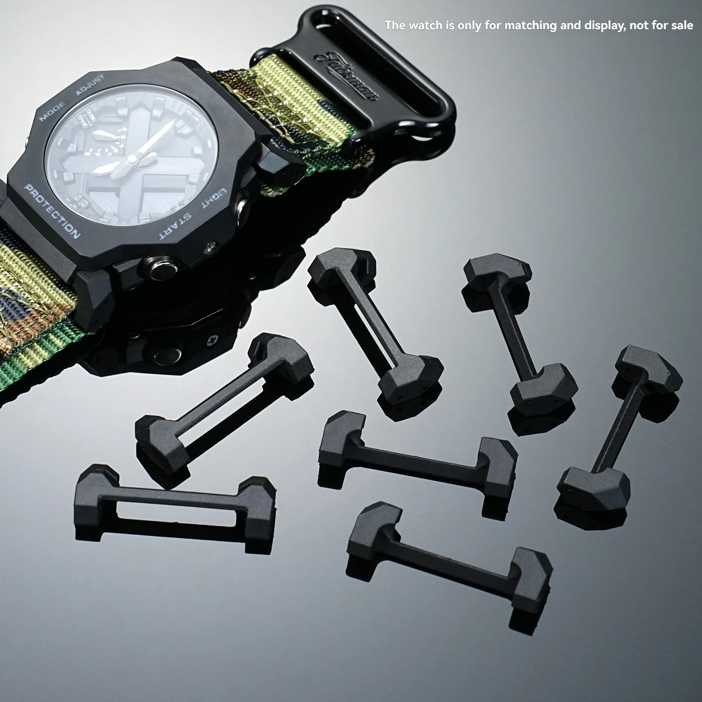 GA-2300 ساعة موصل ل كاسيو G-SHOCK GA2300 GA 2300 ساعة محول تعديل الجلود المطاط الصلب حزام محول معدني 24 مللي متر