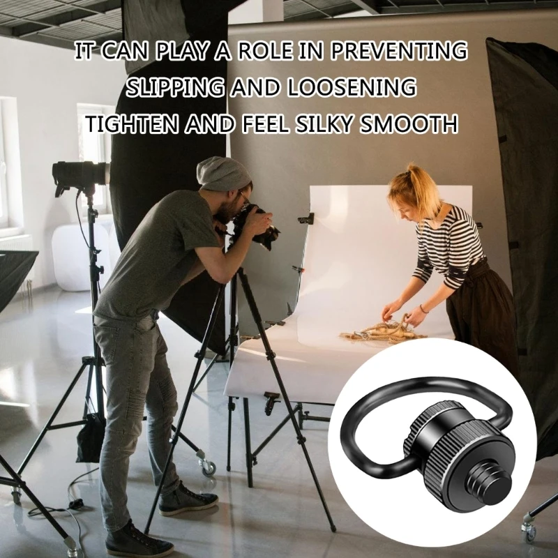 Sekrup Sling Kamera 1/4 Inci Profesional, Sekrup Cincin D, Dudukan Berengsel Sekrup