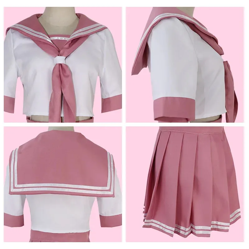 Disfraz de caballero negro Apocrypha Astolfo, uniforme escolar japonés para chica, peluca con lazo, traje de marinero de Halloween, Setc completo; 3,k'