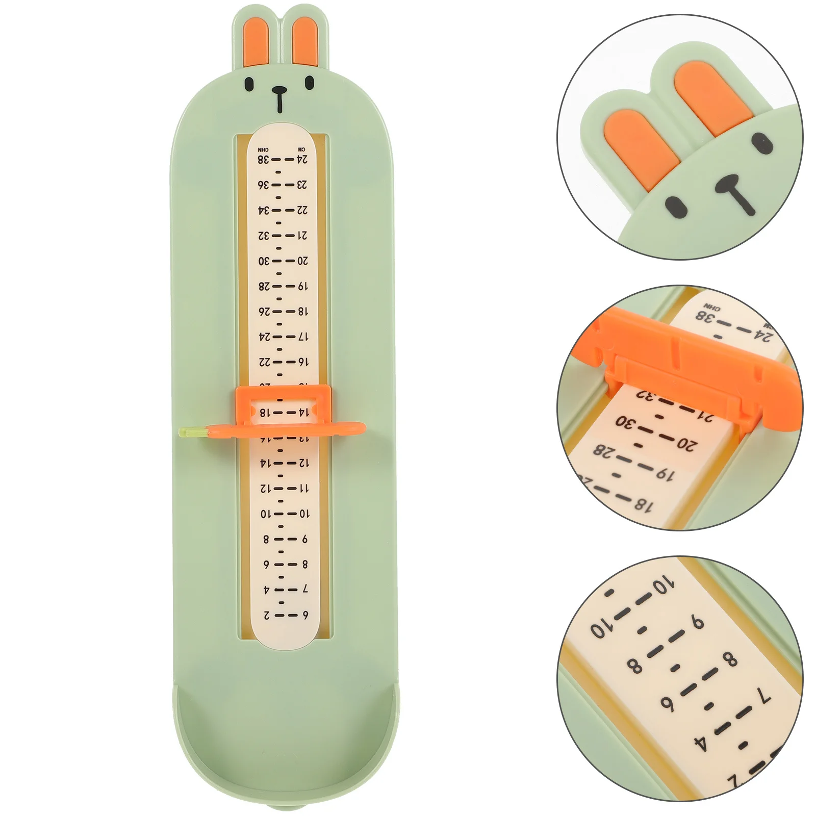 

Foot Length Ruler for Plastic Adjustable Shoe Size Measurer Foot Measuring Device Cartoon Pattern Feet Sizer