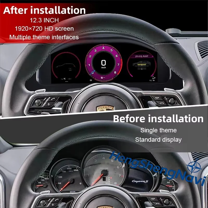 666 LCD Digital Dashboard Automotive Speedometer Car LCD For Porsche Cayenne 2010-2017 Dashboard Meter Support Steering Wheel
