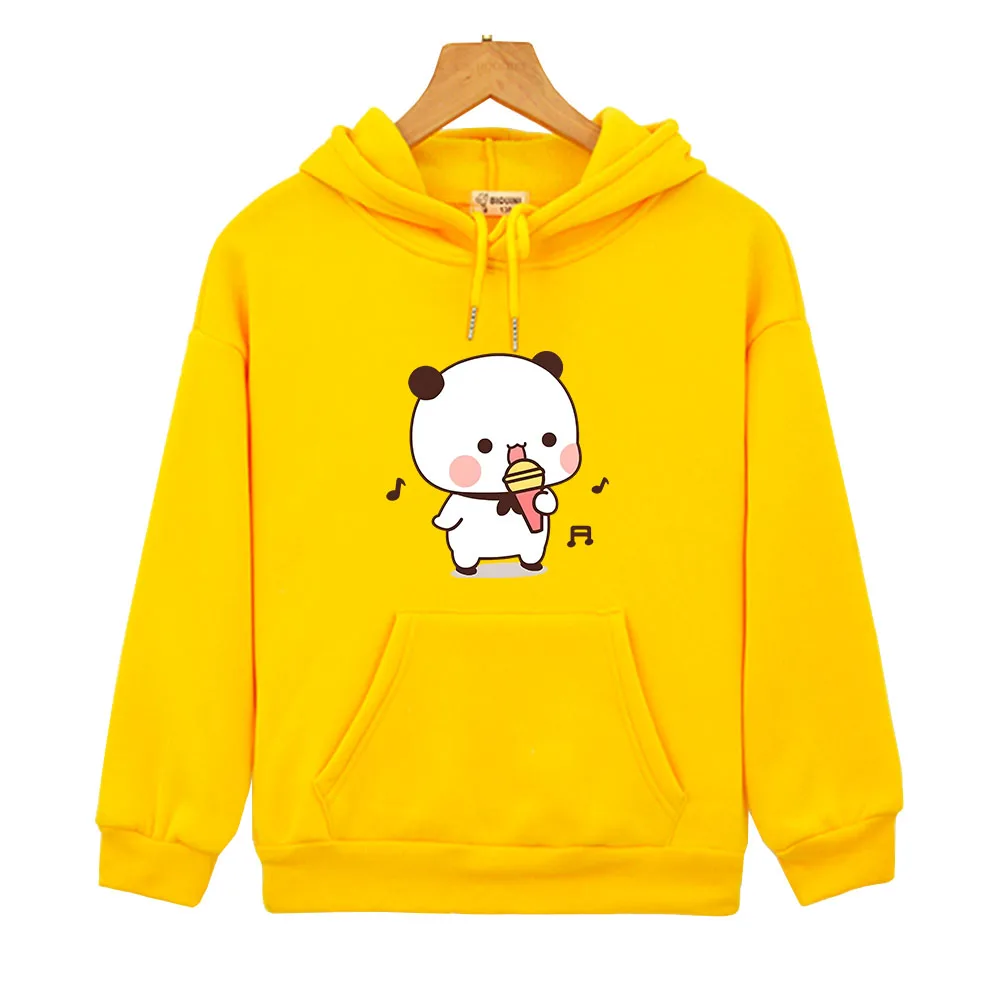 

Толстовка с капюшоном Happy Bubu, для мальчиков и девочек, зимняя, с изображением медведя из мультфильма