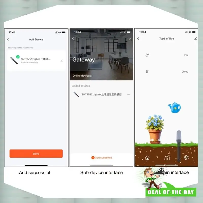 24-Hour Delivery 2Pcs Zigbee Smart Soil Tester Temperature Meter Moisture Humidity Sensor Real-Time Monitoring Plant Monitor Det