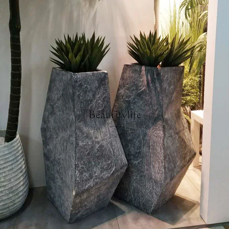 مزهرية ls 04FRP ممتدة من الأرض إلى السقف، زخرفة ترتيب الزهور الإبداعية الحديثة الاسكندنافية