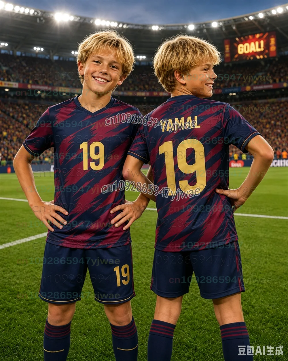 2026 New Product Yamal Children's Quick Drying Sports Kit Spain Team Jersey Number 19 Boys' Sports Kit For Men And Women's Sets