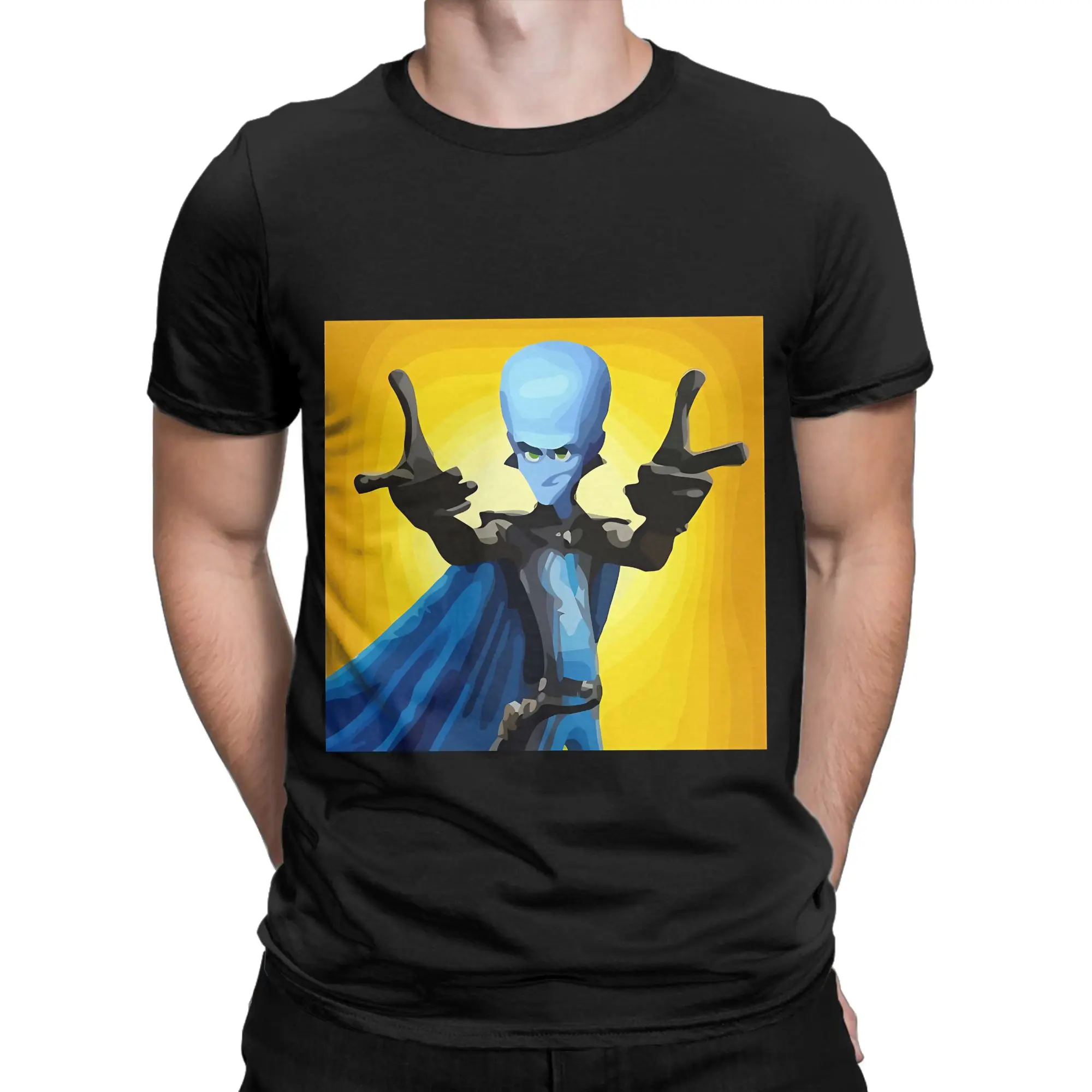 Mega Classic Shirt Graphic Funny 100% Cotton T-Shirt Megamind vs The dDoom Syndicate Tops Tees For Men