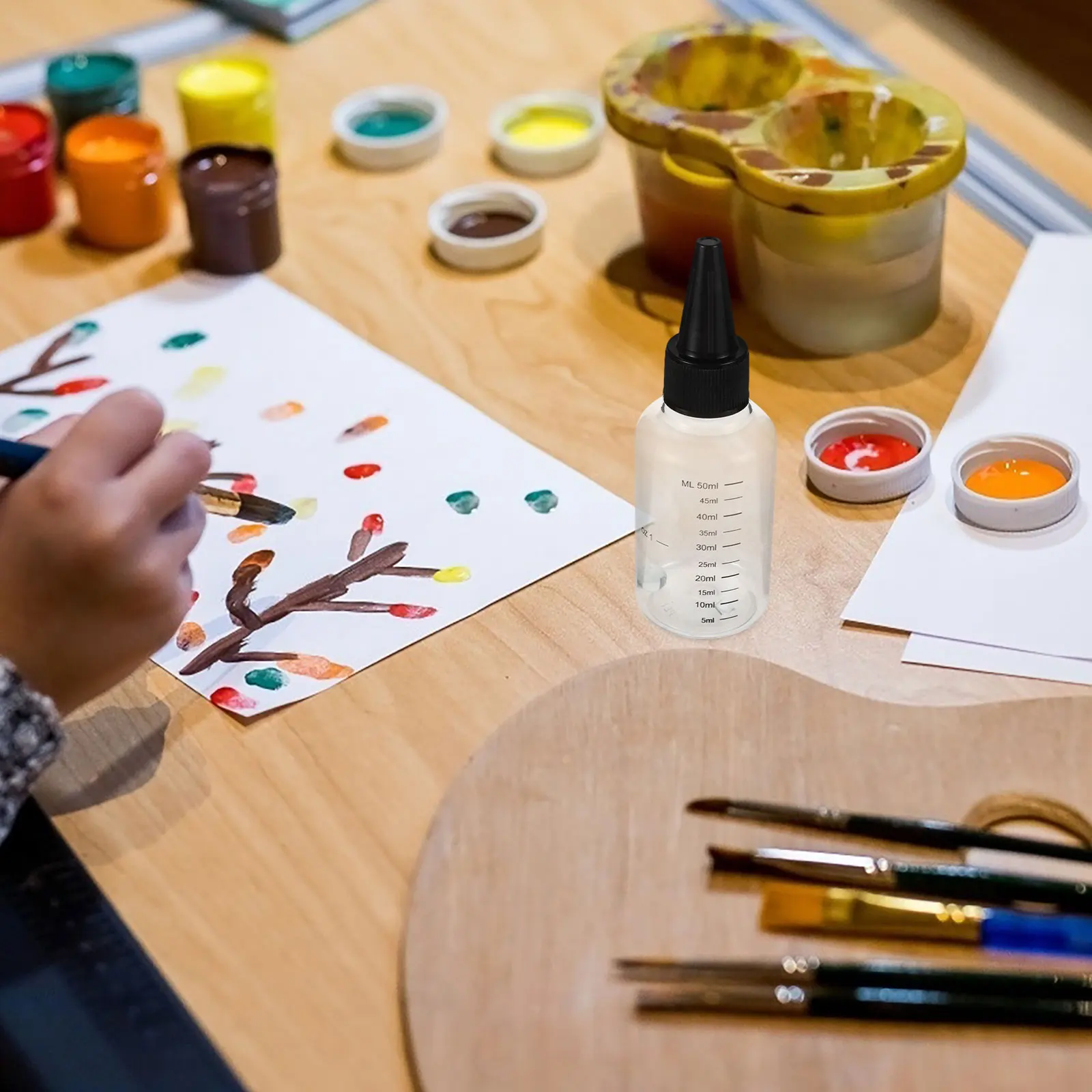 

5 Pcs Paint Mixing Bottle Dropper Bottles Craft Modelling Fine Tip Squeeze Oil Hobby