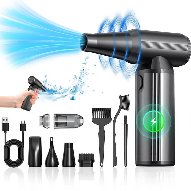 

Turbo Jet Blower 450000RPM Brushless Motor Outdoor Powerful Air Blower Handheld Turbo Fan Rechargeable Blower PC Cleaning Tool