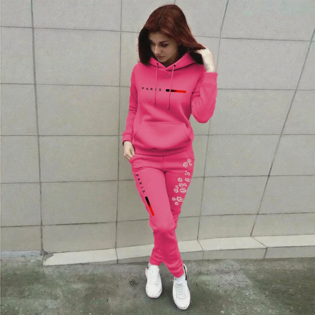 Women's Sets Hoodies Pants 2pcs Autumn Winter High quality Sports Outfits Aesthetic Home Outdoor Jogging Suit Women Clothes New