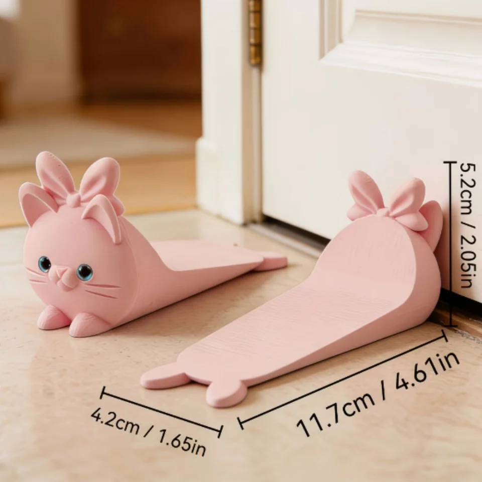 Cute Cat Door Stopper, 3D Printed Door Wedge Stopper for Bottom of Door, Non-Slip Door Holder, Decorative Stop for Bedroom - view 6