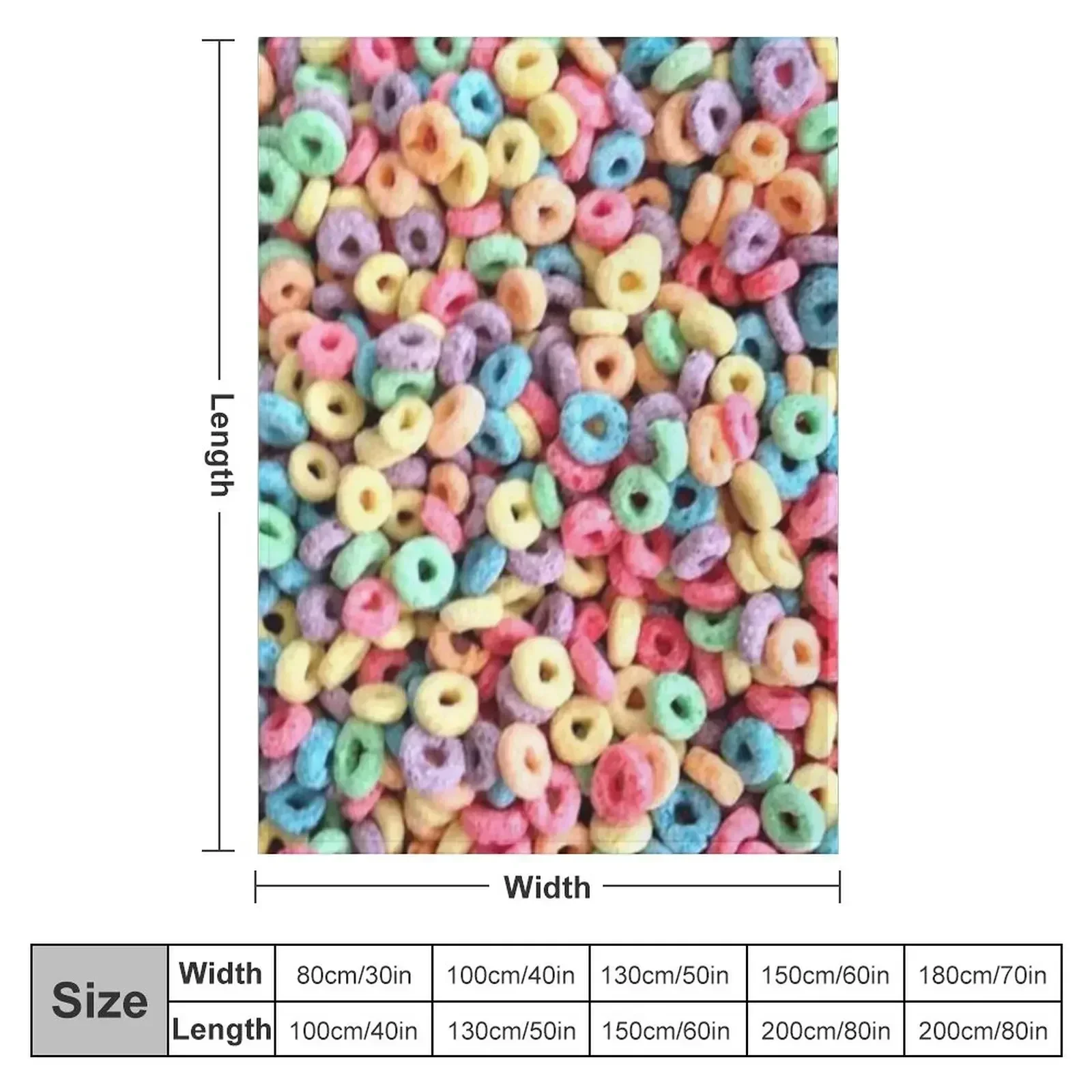 Fruit Loops Throw Blanket manga warm for winter halloween Plush Soft Beds for babies Blankets