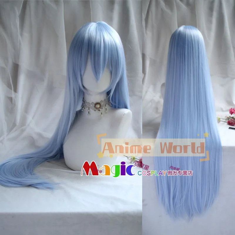 A Certain Magical Index Librorum Prohibitorum Cosplay Wig Blue Synthetic Hair Heat Resistant Halloween Role Play Party