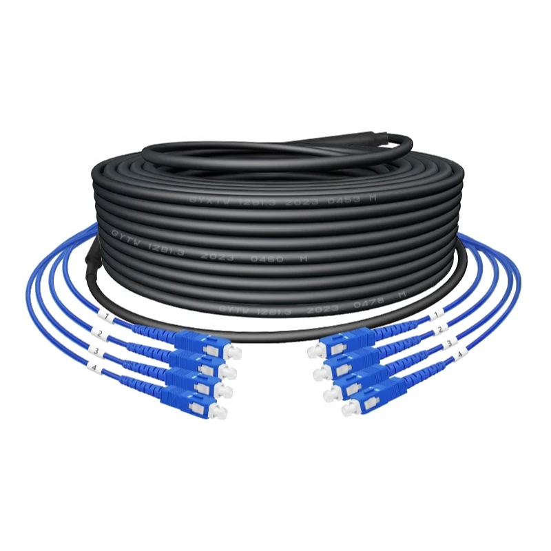 

LC одномодовое наружное бронированное оптическое волокно, 2C 4C 8C 12C, FC/SC/ST, верхняя головка, жесткий, безупречный оптоволоконный кабель, 250 м