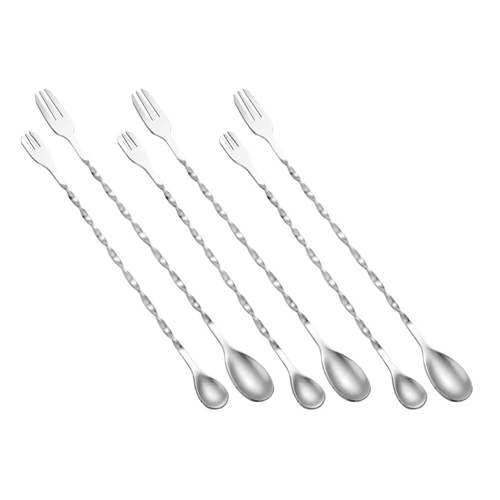 

6 Pcs Swizzle Sticks for Cocktails Stirring Spoon Spoons Coffee Serving Utensils