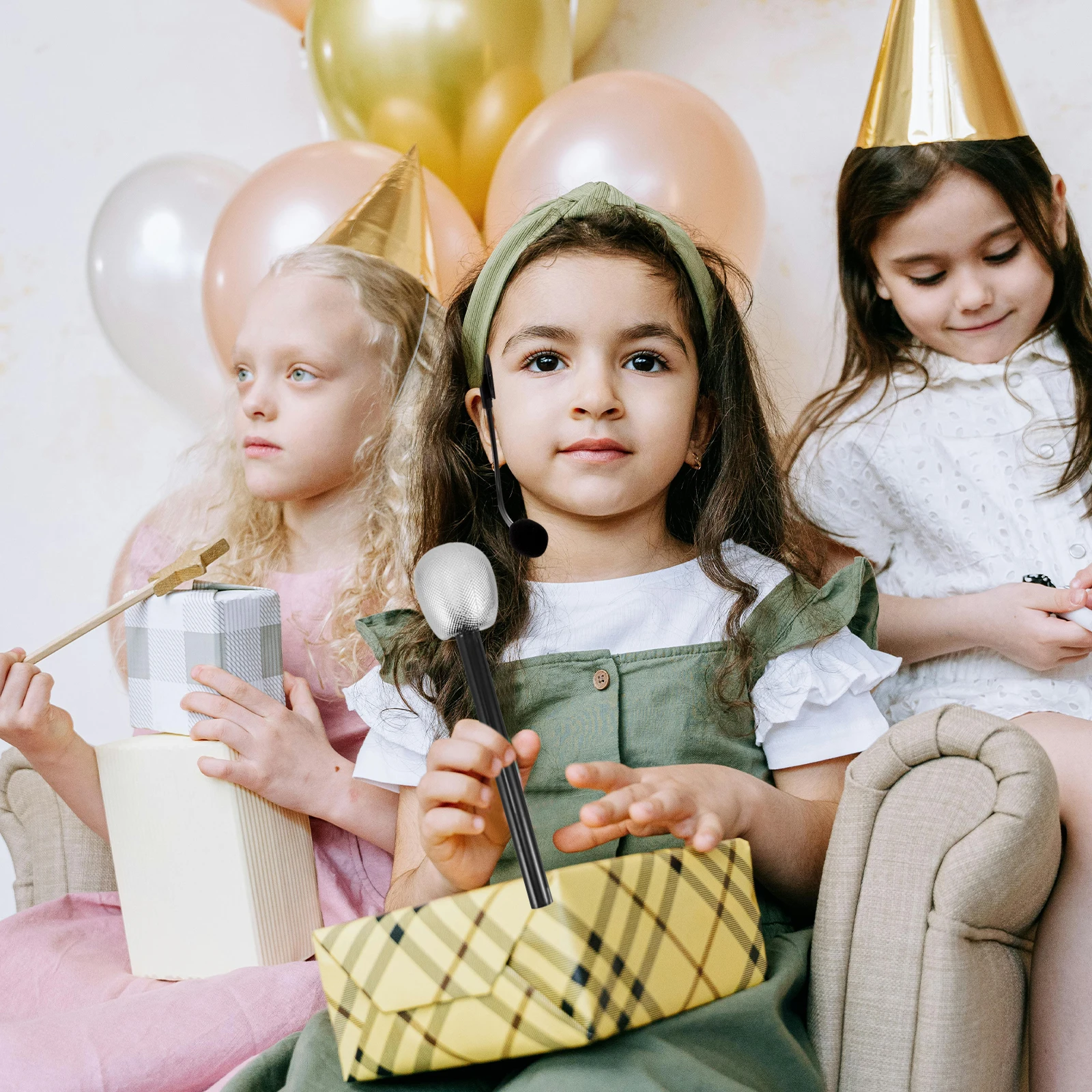 

Simulation Microphone Props Realistic Foam Glitter Kids Toy Party Favor Plastic Stage Performance Children Dance Birthday School