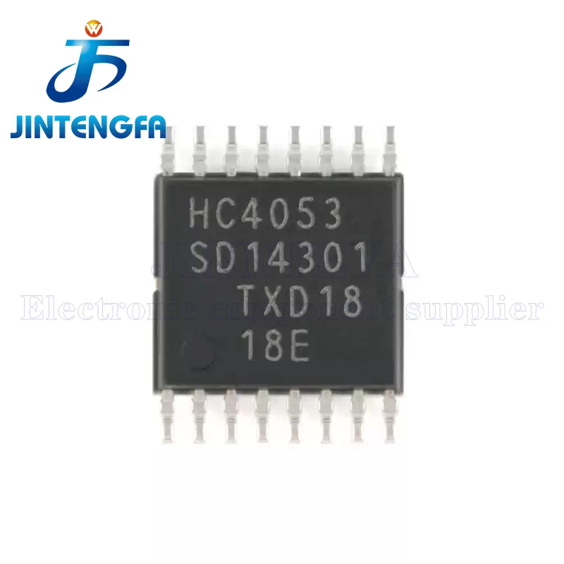 10PCS 74HC4053 74HC4053D 74HC4053PW SOP-16 TSSOP-16 HC4053 Triple 2-channel Analog Multiplexer Demultiplexer IC SMD Chip