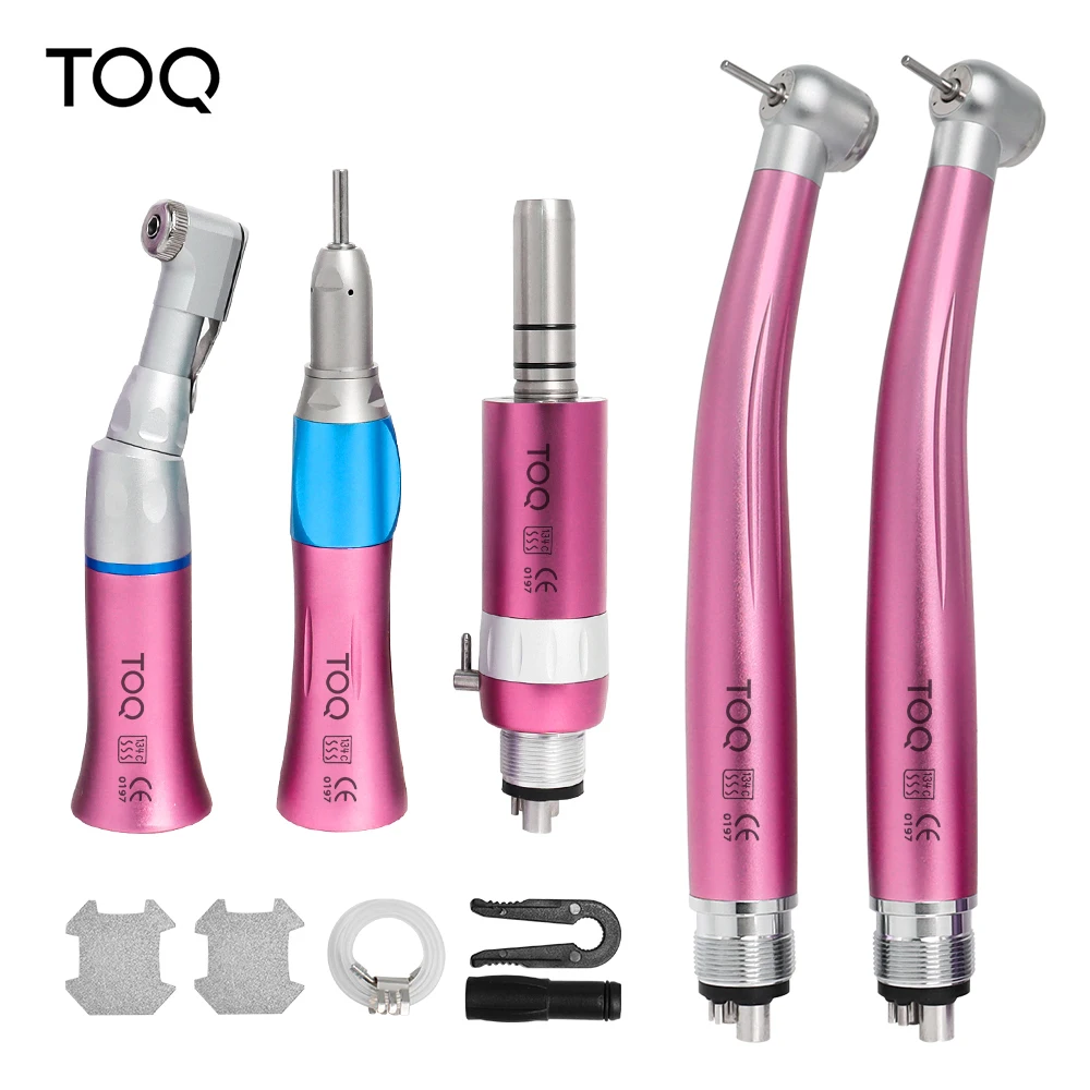 Dental High & Low Speed Handpiece kit Straight Contra Angle Air Turbine 2/4 Hole FIT Pana Max M4 / B2 Whole Set