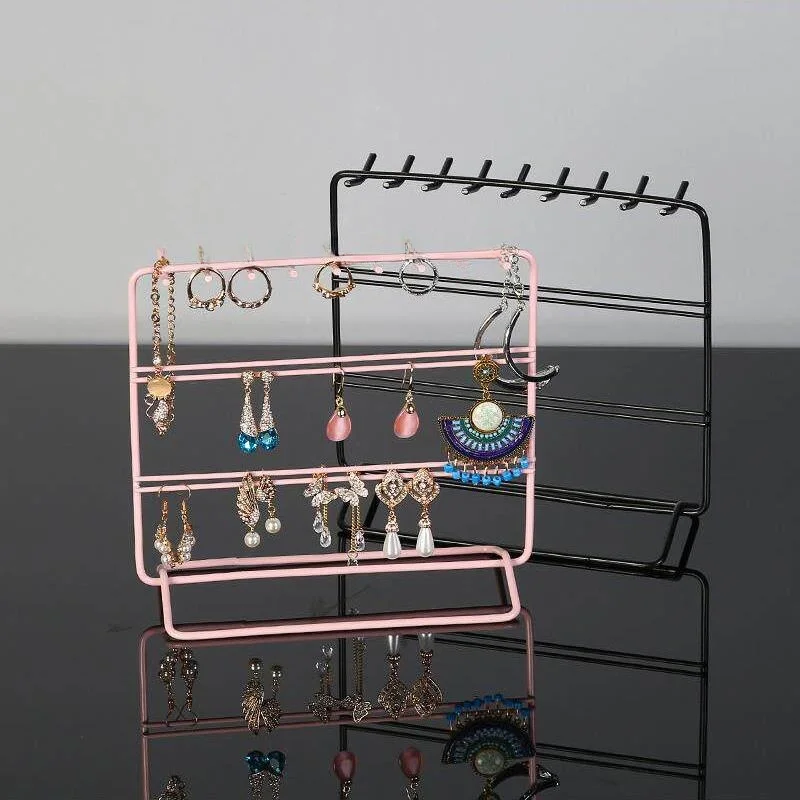 

Nordic Style Jewelry Display Stand Dormitory Earring Holder Creative Decoration Home Storage Rack Female Desktop Organizer