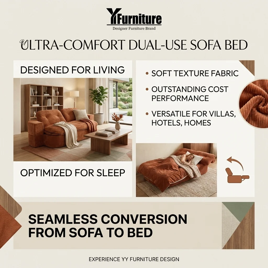 Small Apartment Friendly Modern Sectional Sofa Compressed Couch Foldable Sofa Bed Boneless Couch