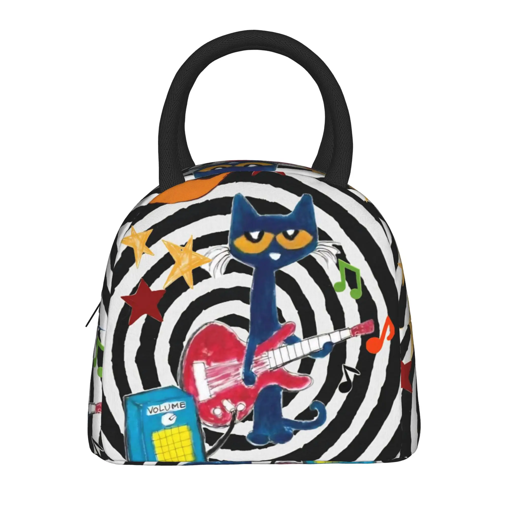 Pete Cartoon Comic Cats Merch Insulated Lunch Bag For Outdoor Food Storage Bag Reusable Cooler Thermal Lunch Boxes
