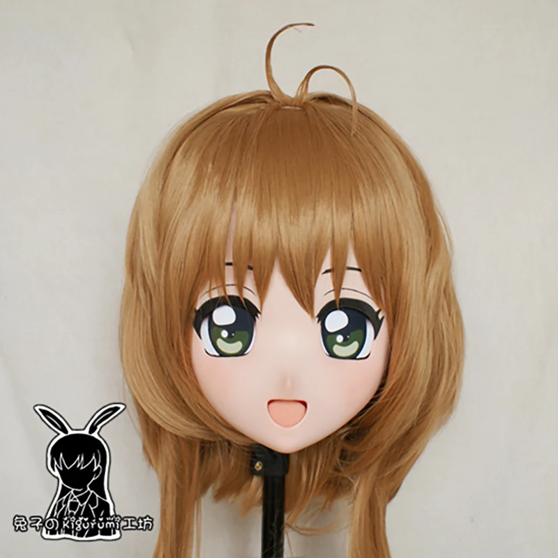 (RB652)Quality Handmade Female/Girl Resin 3/4 Head Japanese Anime Cartoon Character Cosplay KINOMOTO SAKURA Kigurumi Mask