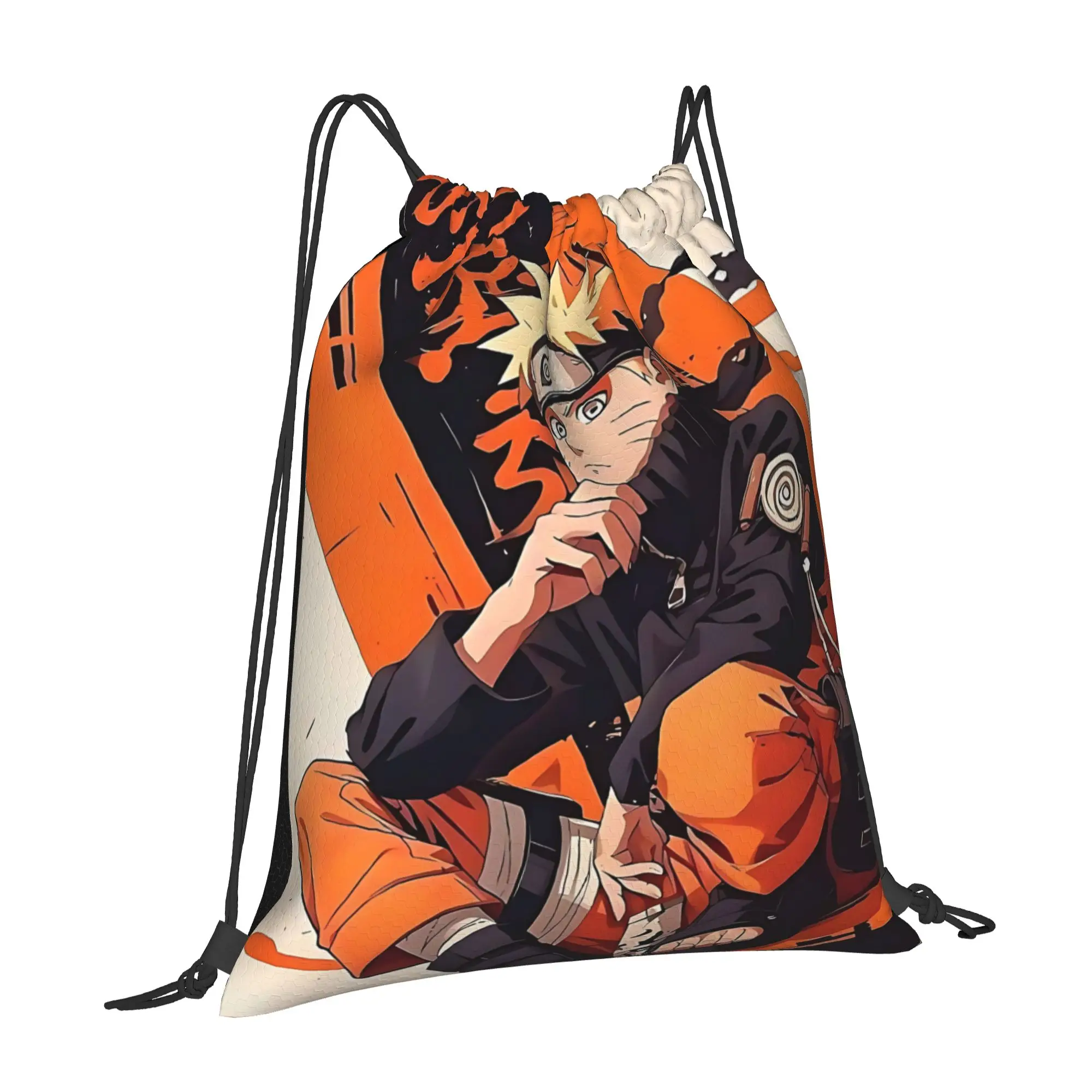 For travel Pouch Naruto anime comic  Kawaii Drawstring Bags Gym Shoe Clothes Storage Multi-function Teen Portable Rucksack