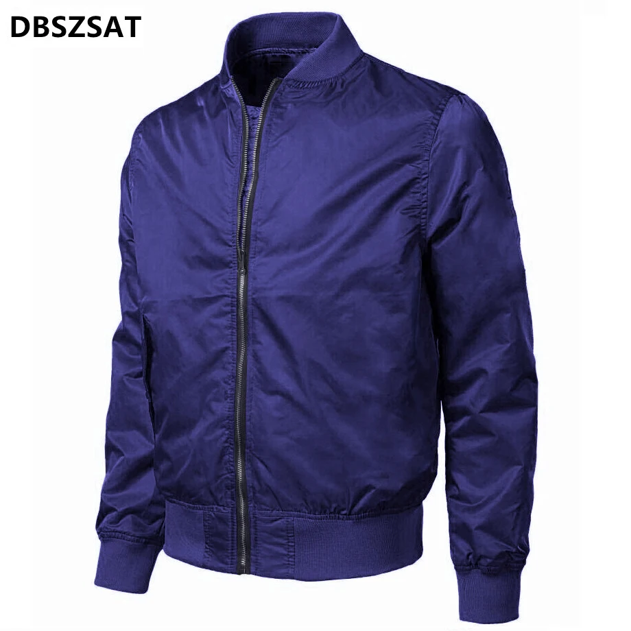 

Men Jacket Spring 2022 Solid Outwear Man Zipper Black Blue Grey Bomber Jackets Homme Bran Clothing Male Windbreaker Outwear 4XL