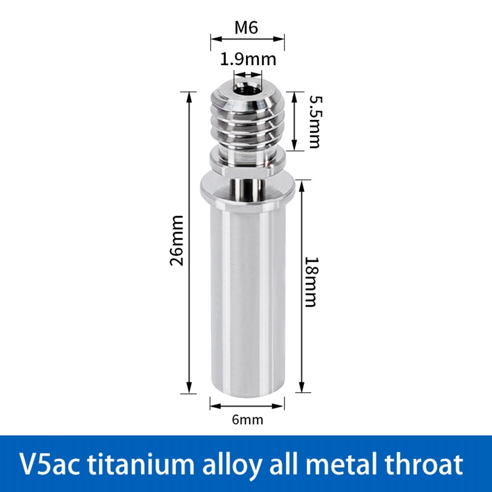 3D Printer Parts V5AC Titanium Alloy All Metal Heat Break Throat Heatbreak Heater Block for 3D Printer