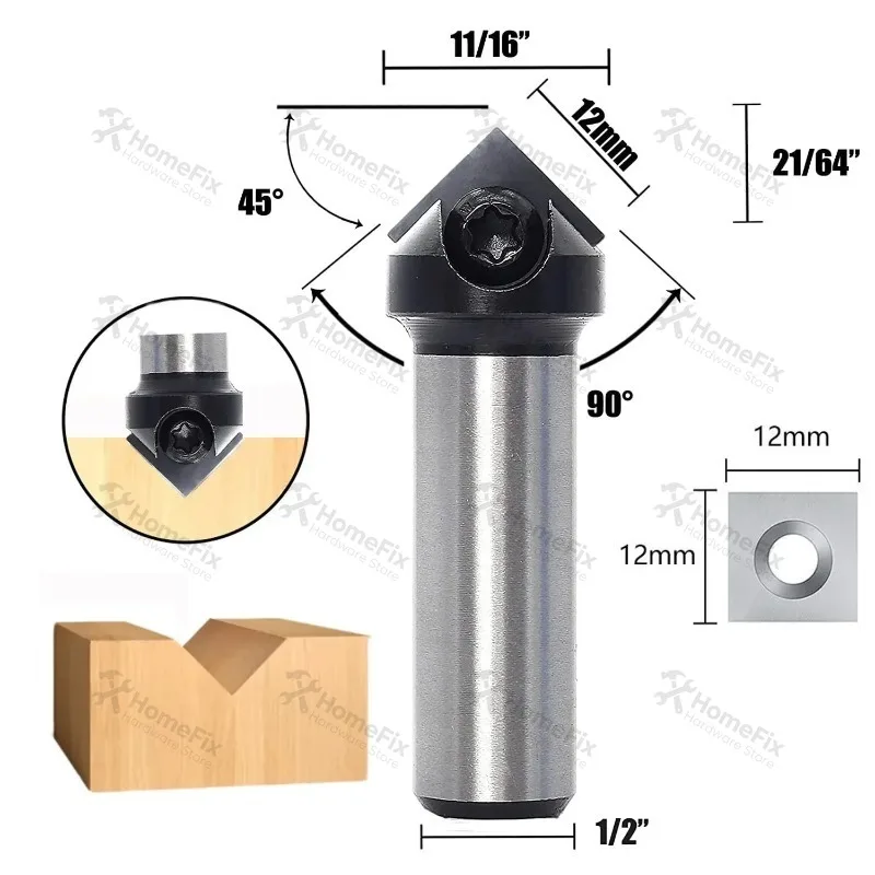 Abandoned V-shaped knife new product 90 degree carving knife woodworking milling cutter