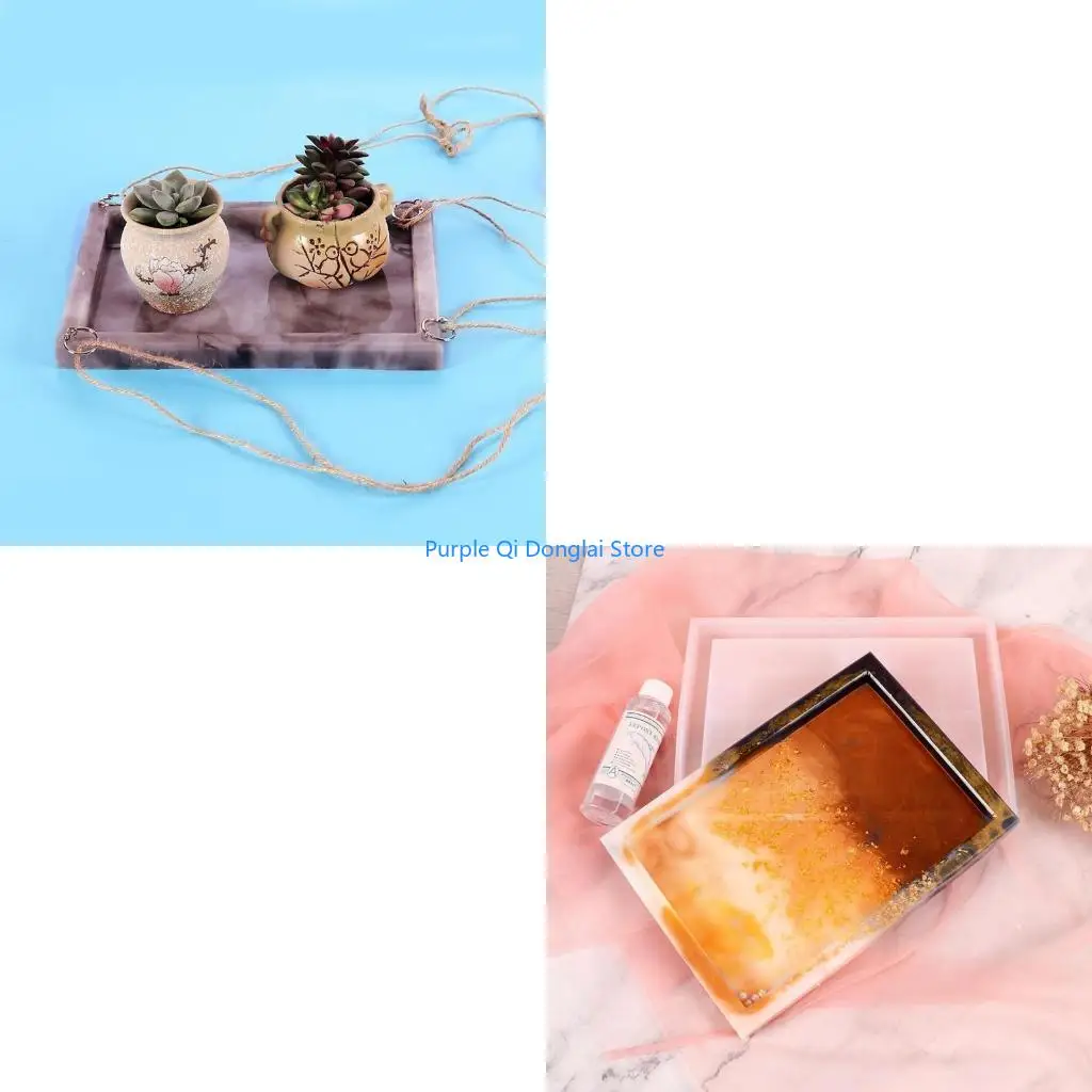 L21E Creative Crystal Rectangle Storage Tray Mold for Making Fruit Storage P
