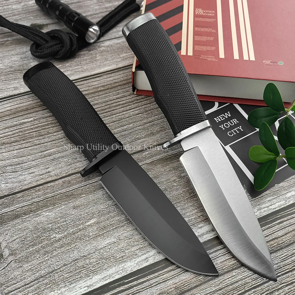 1PC Camping Fixed Blade Hunting Multifunctional Tactical Sharp Knife with Sheath Outdoor Wilderness Survival Straight Knives