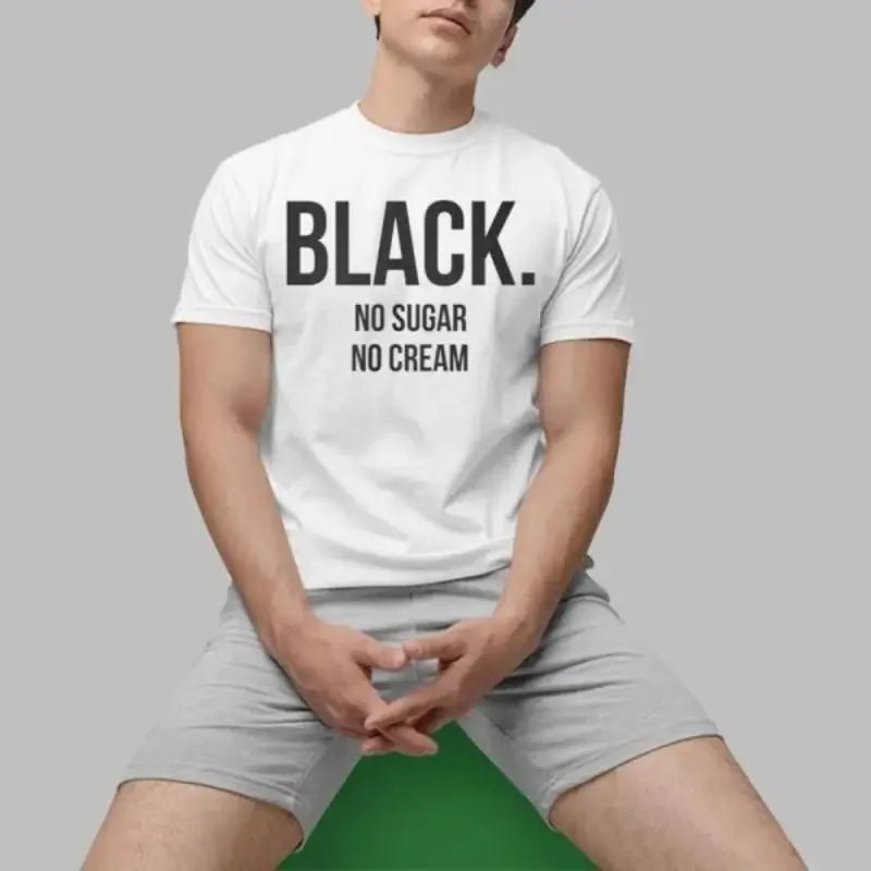 Black No Sugar Cream T Shirt 2025 Size S To 5 Xl