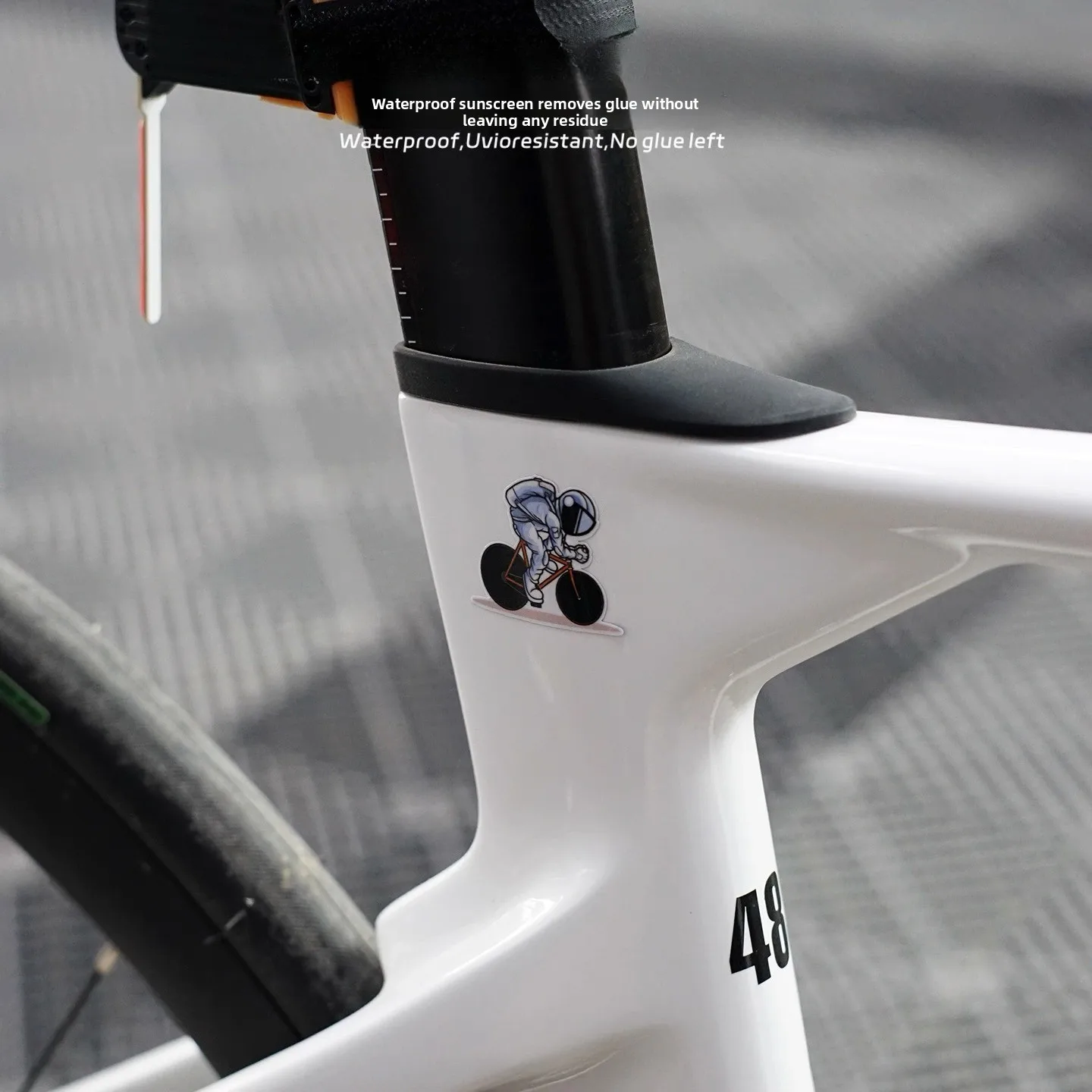 New Astronaut Cycling Bicycle Stickers for Bicycle Frame Top Tube DIY Waterproof Cycling Stickers MTB Road Bikes Frames Stickers