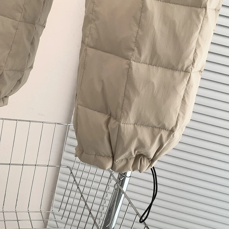 Damen-Oberbekleidung, gerades Bein, Dstring, leichte Baumwollhose, reine Farbe, elastische Taille, blau, erschwingliche Winterhose