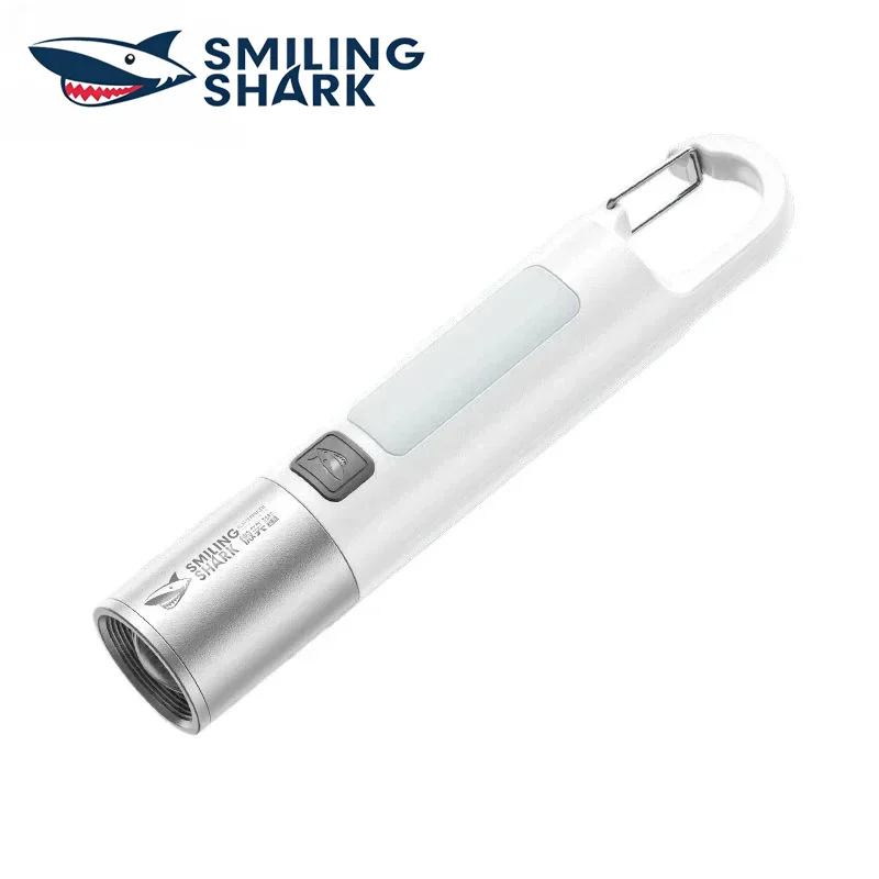 SMILING SHARK Outdoor High Brightness Rechargeable Flashlight Multifunctional with Side Light Emergency Lighting SD-1019
