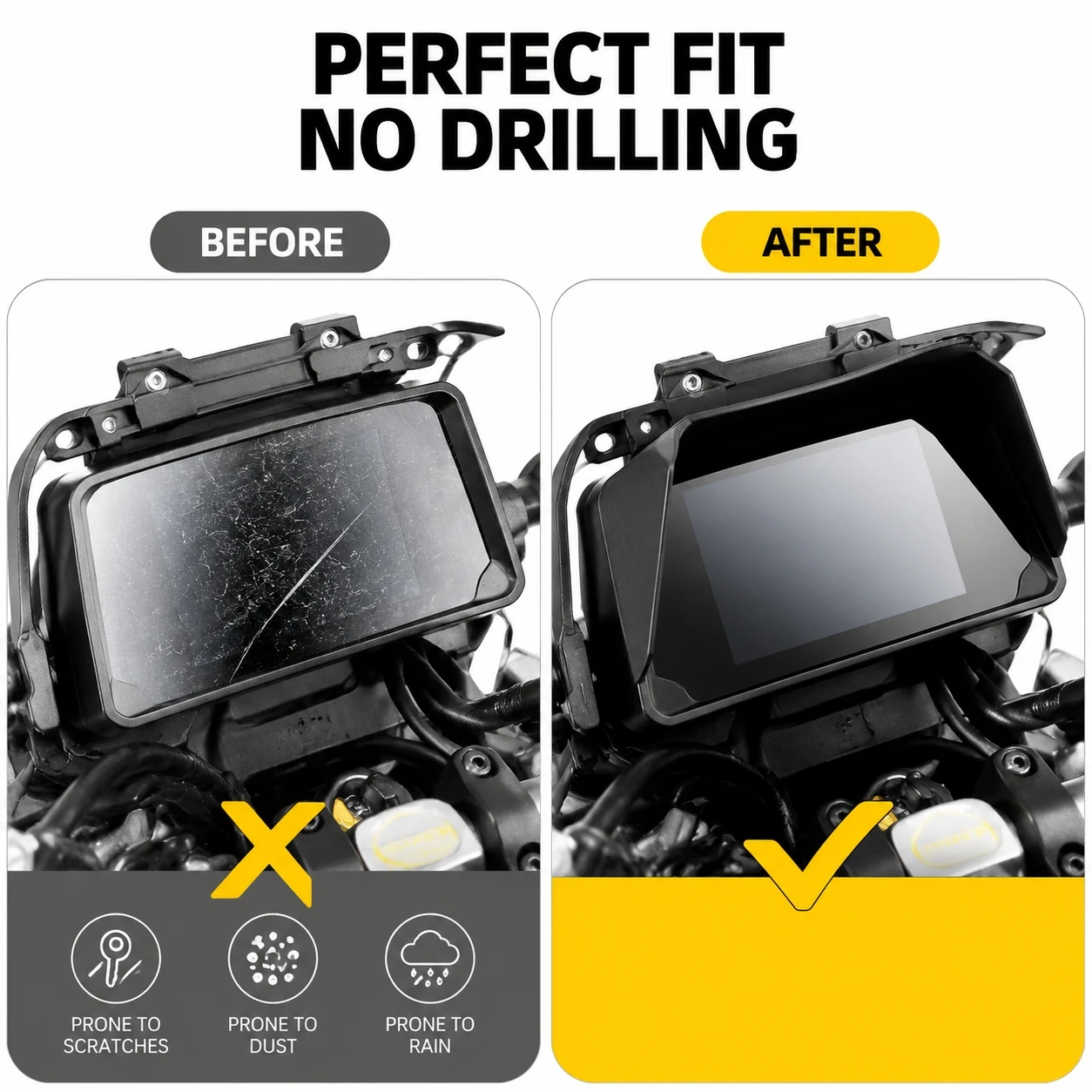 Custom Fit Instrument Sun Visor Shield For ZONTES 368G ABS Plastic Dashboard Screen Sunshade Anti-Scratch Waterproof Motorcycle