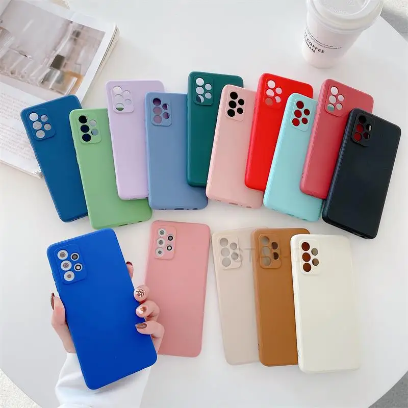 Liquid Silicone Case For Samsung Galaxy A32 A52 A72 4g 5g 2021 A 32 52 72 A51 A71 A53 A13 A50 A31 A21s Back Cover