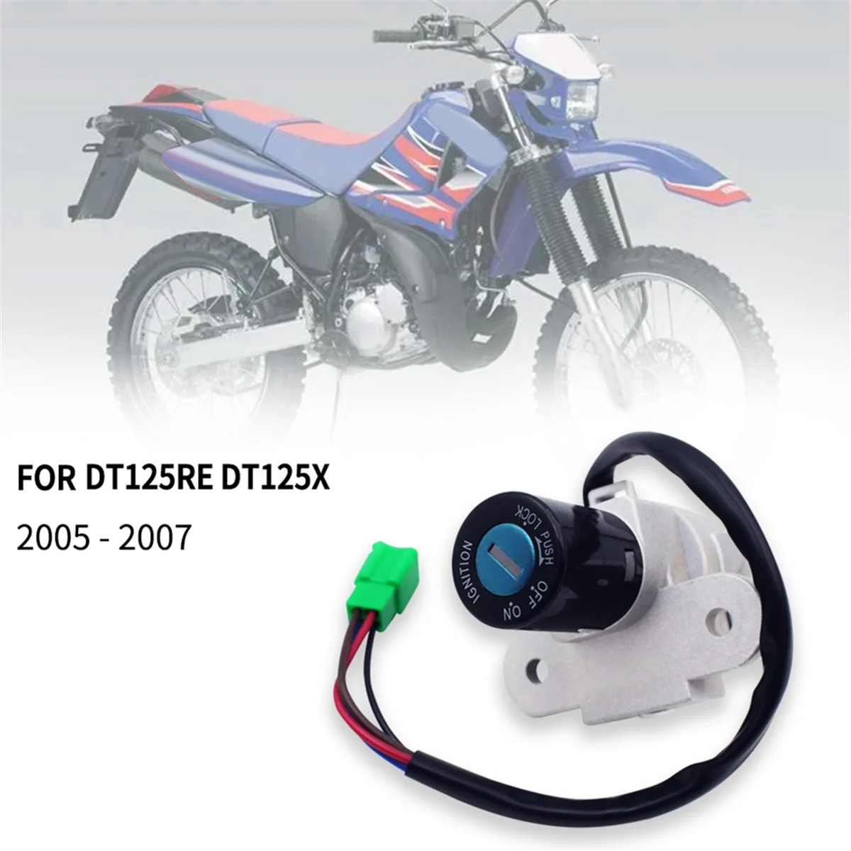 T47C_Motorcycle مفتاح إشعال قفل مقعد قفل غطاء الوقود قفل مع مفتاح لياماها DT125RE DT125X 2005-2007 #3