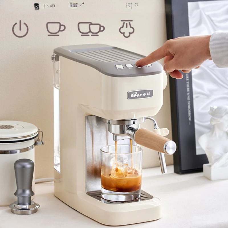 Macchina da caffè italiana piccola caffettiera semiautomatica bianca All-in-One con schiuma a vapore piccola caffettiera Expreso Automaticas