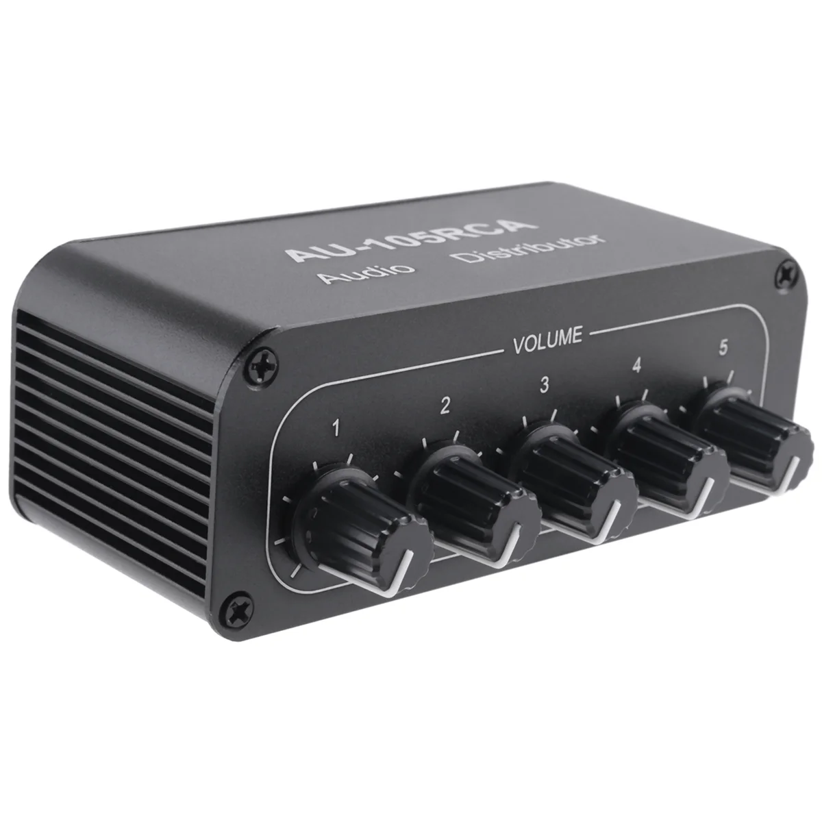 AA91 Stereo Audio Mixer 1 Input 5 Output Multi-Channel Audio Source Distributor RCA Interface for Power Amplifiers