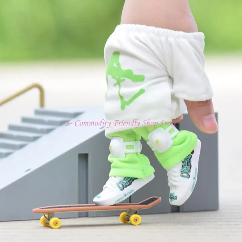 85AE – accessoires d'entraînement pour Skateboard, nouveauté, Mini chaussures à doigts pour jeu société, genouillère,