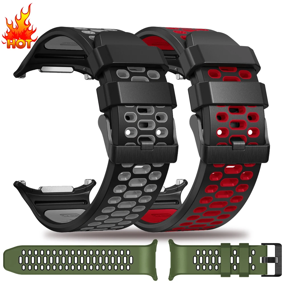 Cinturino sportivo in silicone per Samsung Galaxy Ultra Watch 7 47mm Bracciale bicolore da uomo per Samsung Galaxy Ultra 7 47mm Cintura Correa