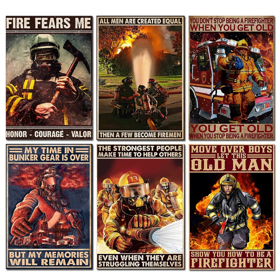 Fireman Rescue 5d Diamond Painting Vintage Art fireman Diamond Embroidery Kits Inspirational quotes DIY Cross Stitch X583