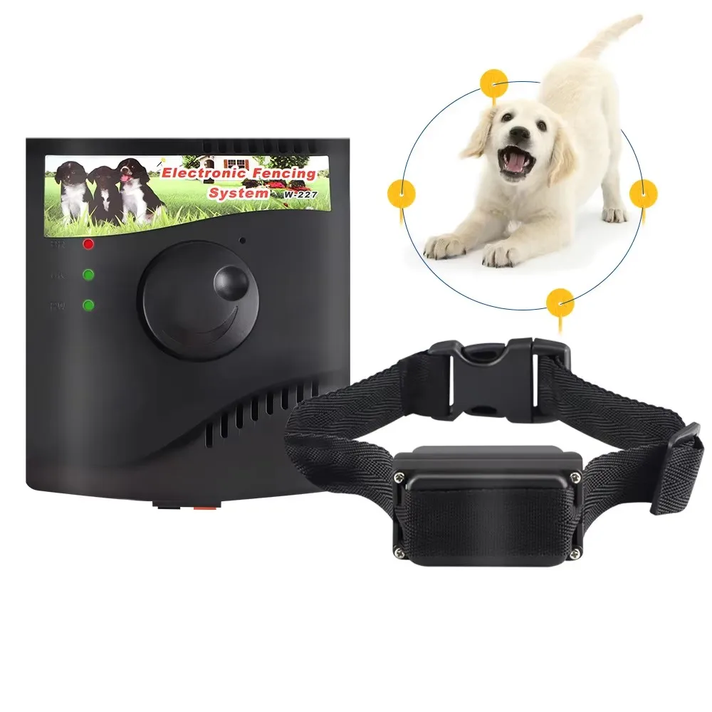 

Upgraded Electronic Pet Fence System W227 In-ground Dog Training Collar Waterproof Rechargeable Pet Containment System for dogs