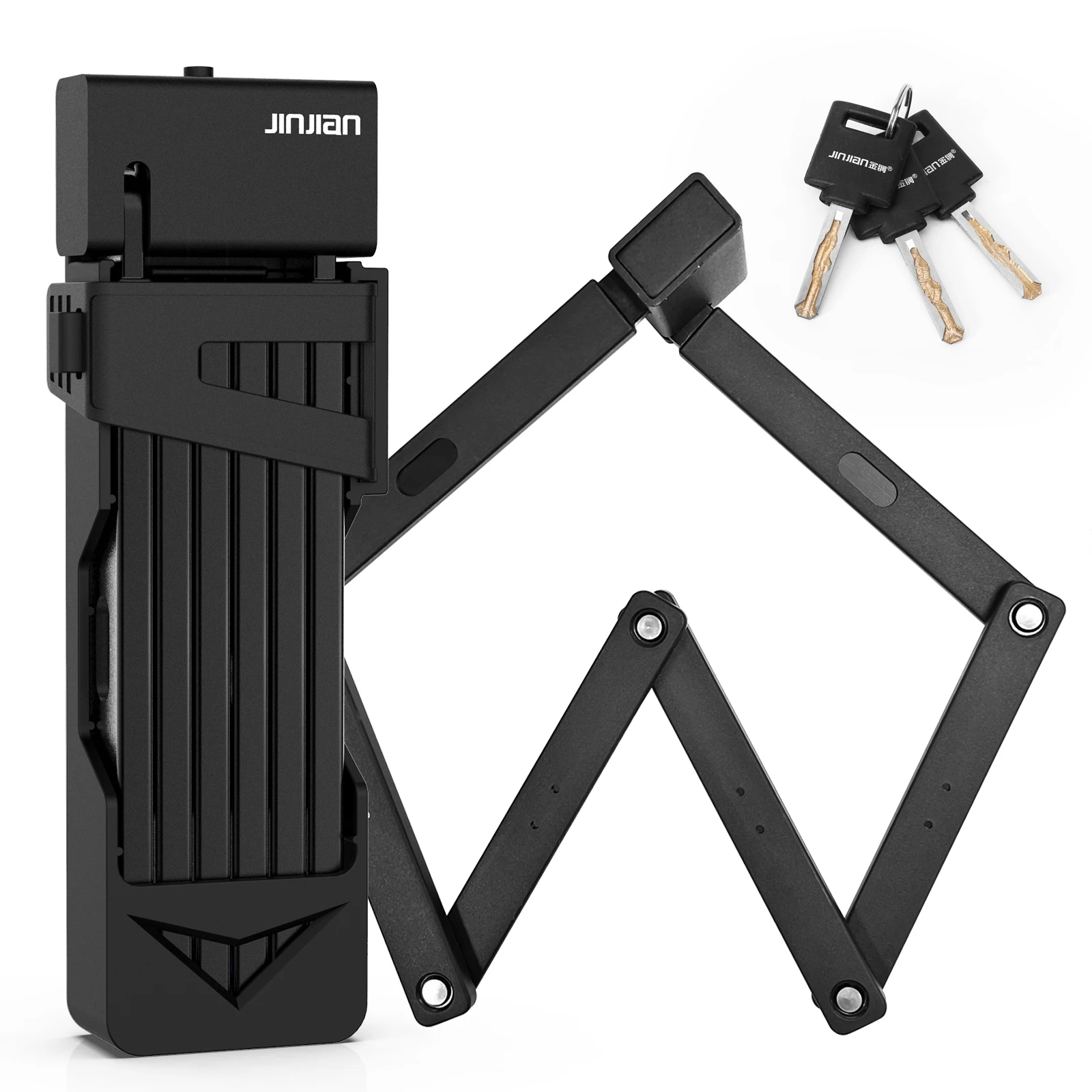 AliExpress NONE Bicycle High-security Folding Lock 100CM Bicycle Lock Thickened Thickened Anti-shear Bicycle Lock Rotatable Lock Head Bike Lock