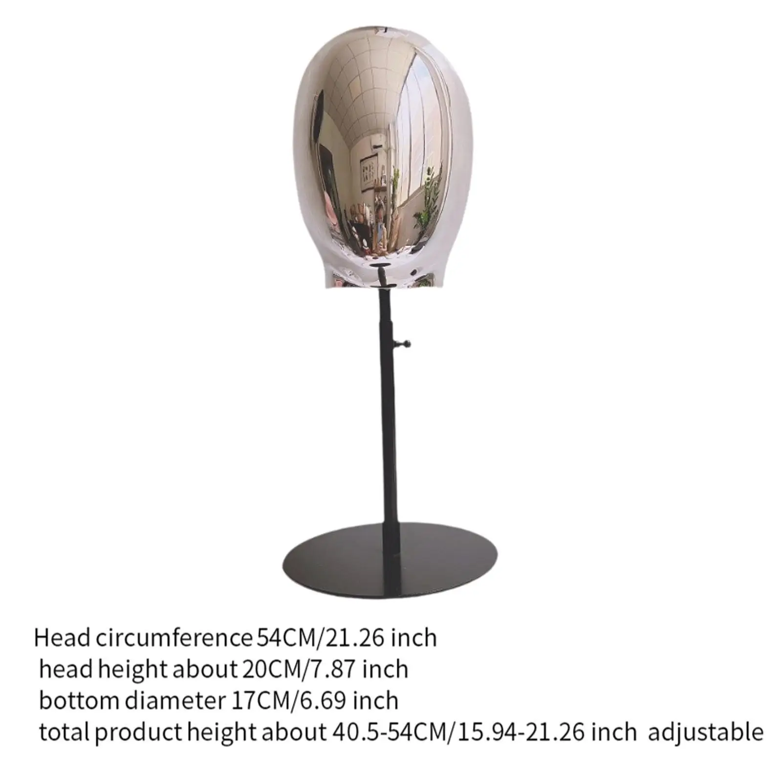 PVC Mannequin Head Headwear Display Props Height from 15.94-21.26inch Hats Display Head for Headdress Hair Styling Wig Salon